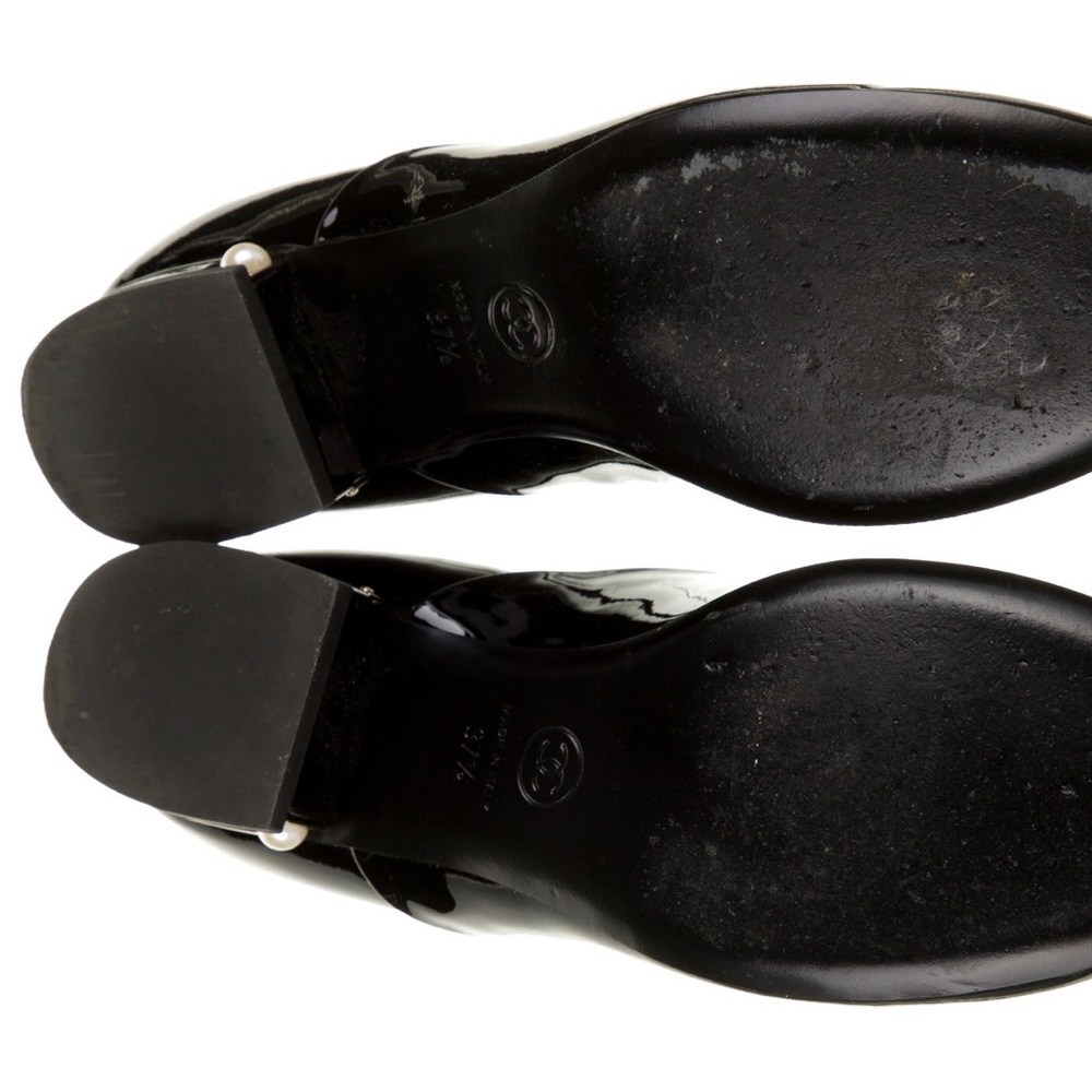 Chanel Interlocking CC Logo Oxfords Black Size 7.5 - Picture 12 of 17